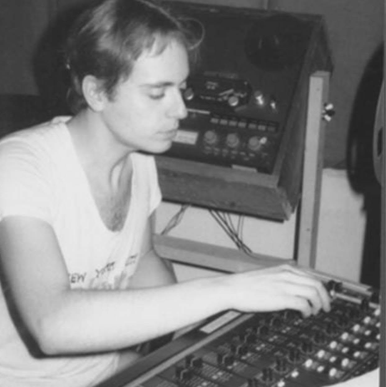 Moshe Antelis working at a mixing console